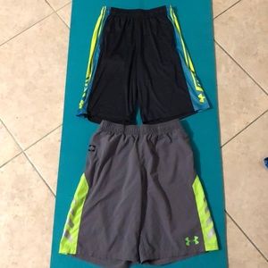 Under Armour Bottoms - Under Armour sport shorts bundle of (2) boys sz L Under Armour Bottoms - Under Armour sport shorts bundle of (2) boys sz L